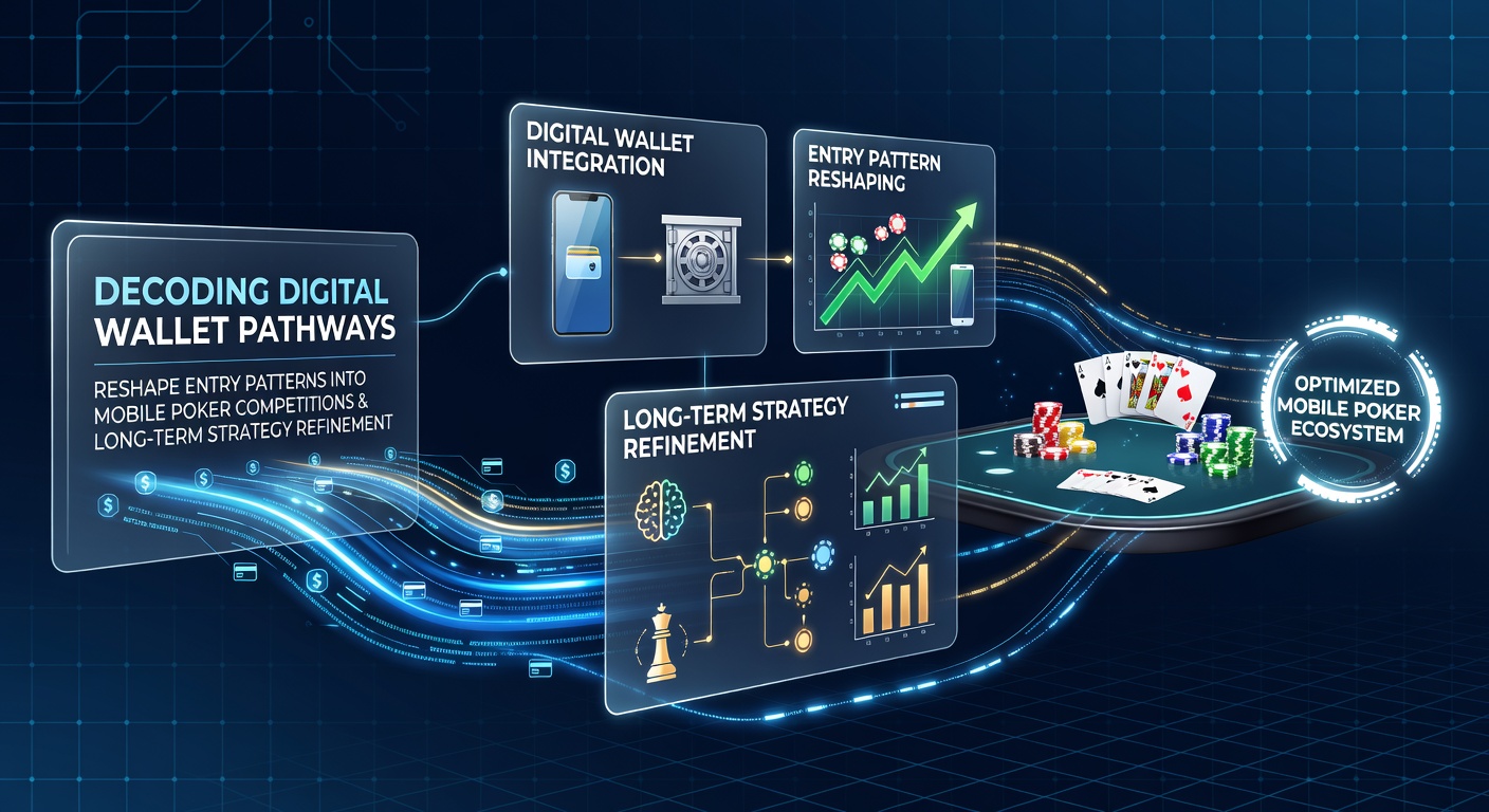 Digital wallet interfaces displayed on mobile screens during poker tournament registration