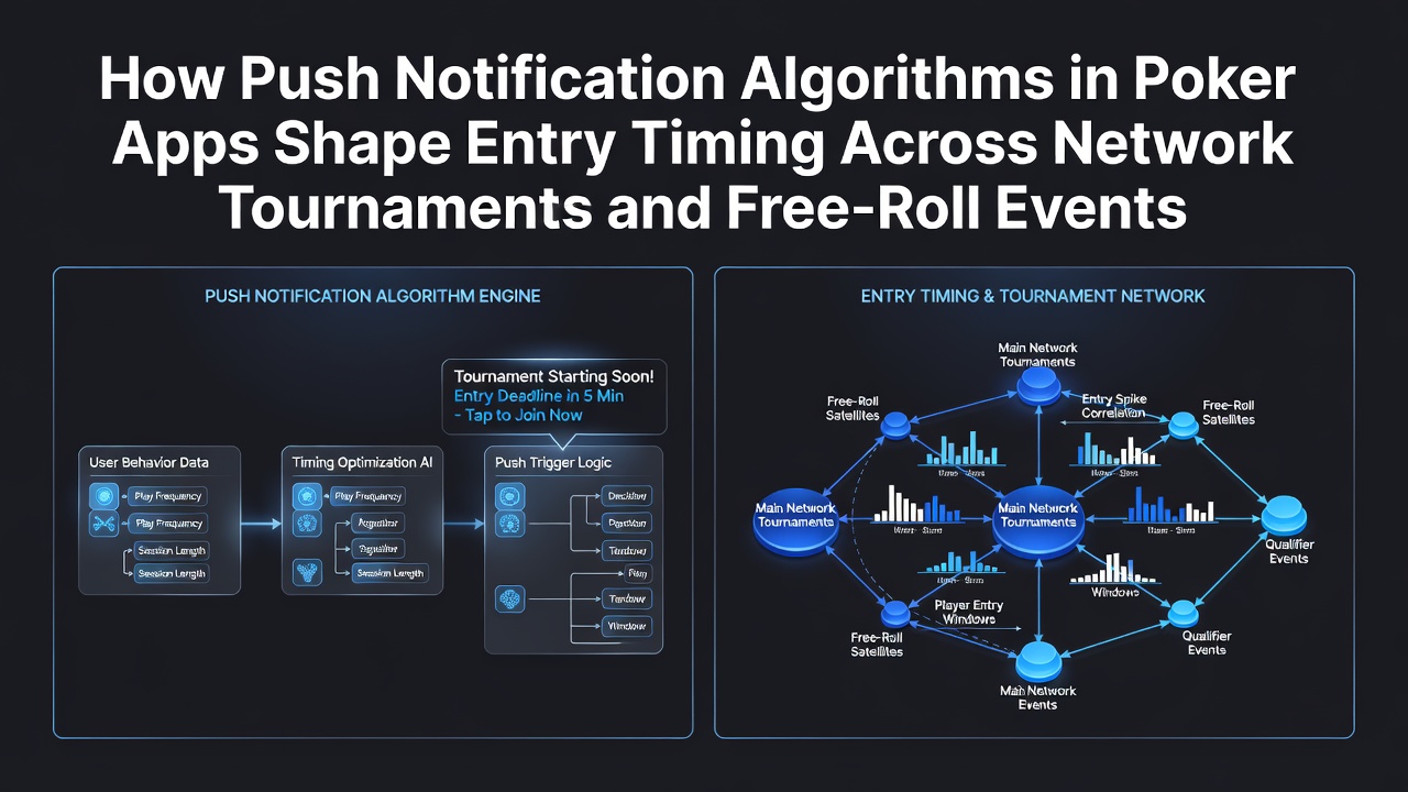 Data visualization showing notification-driven entry spikes in poker tournament schedules