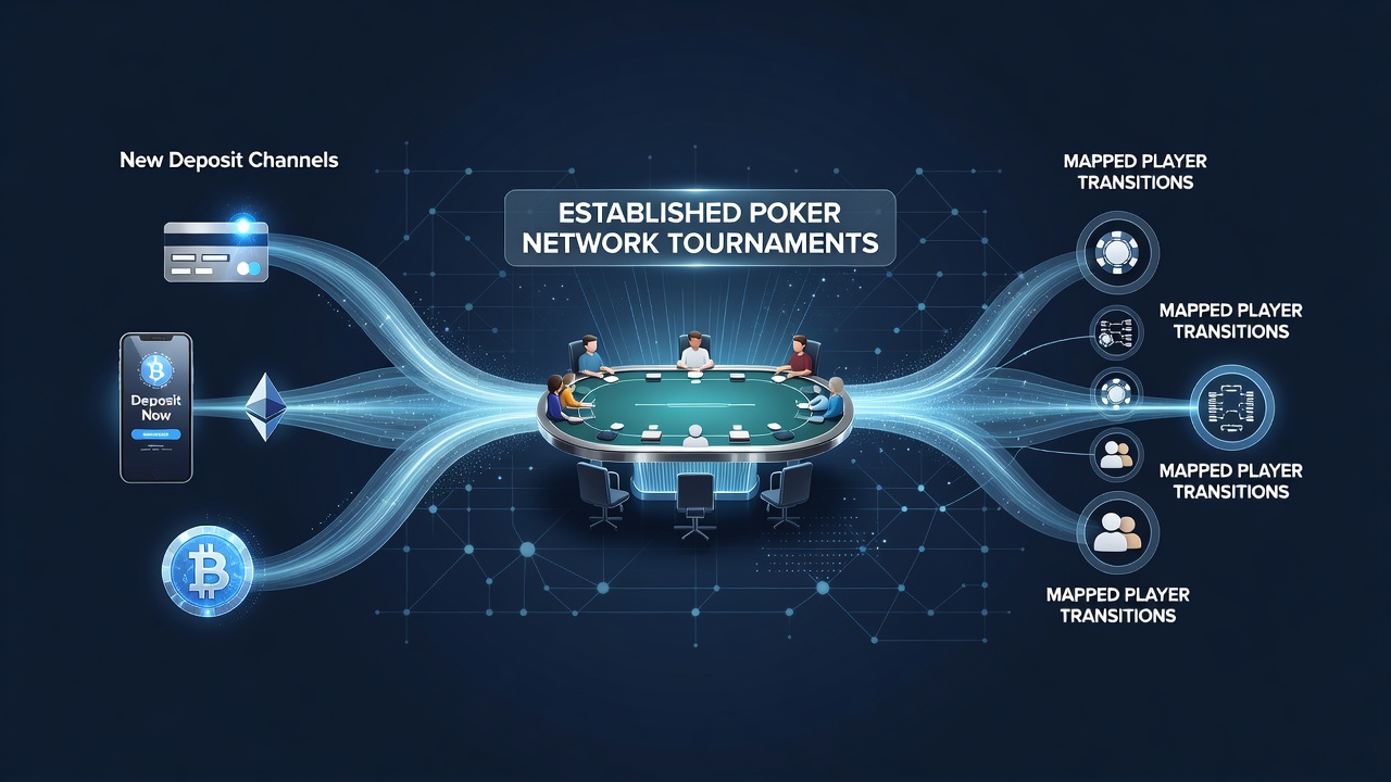 Players navigating deposit interfaces on poker tournament platforms during network integrations