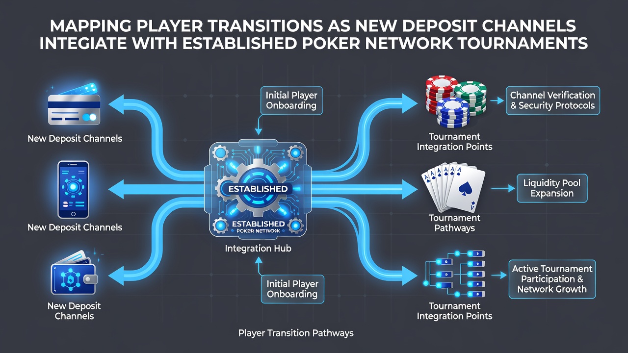 Tournament registration dashboard displaying diverse deposit channel selections on a poker network interface