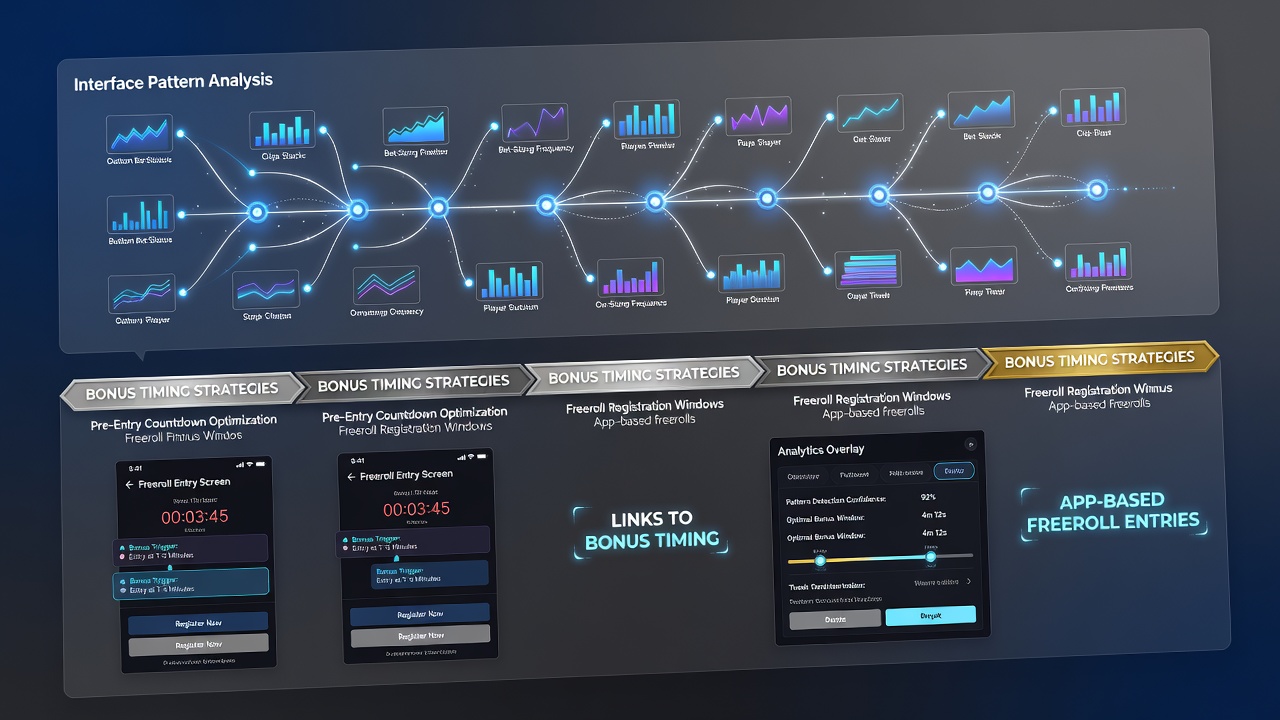 Poker mobile app interface displaying recent layout adjustments and notification elements during freeroll registration periods