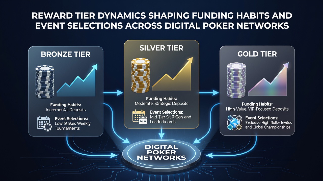 Player analytics dashboard displaying tier rewards linked to tournament selections