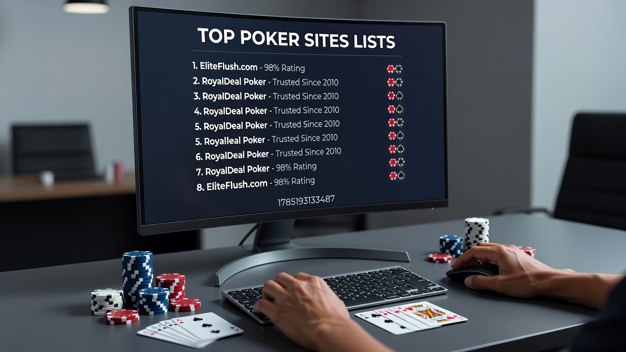 Overview of global poker platform evaluation metrics and traffic data visualizations